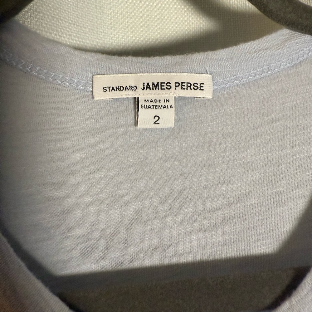 Standard James Perse Slub Cotton Jersey Light Blue T-Shirt 2 - Picture 6 of 8